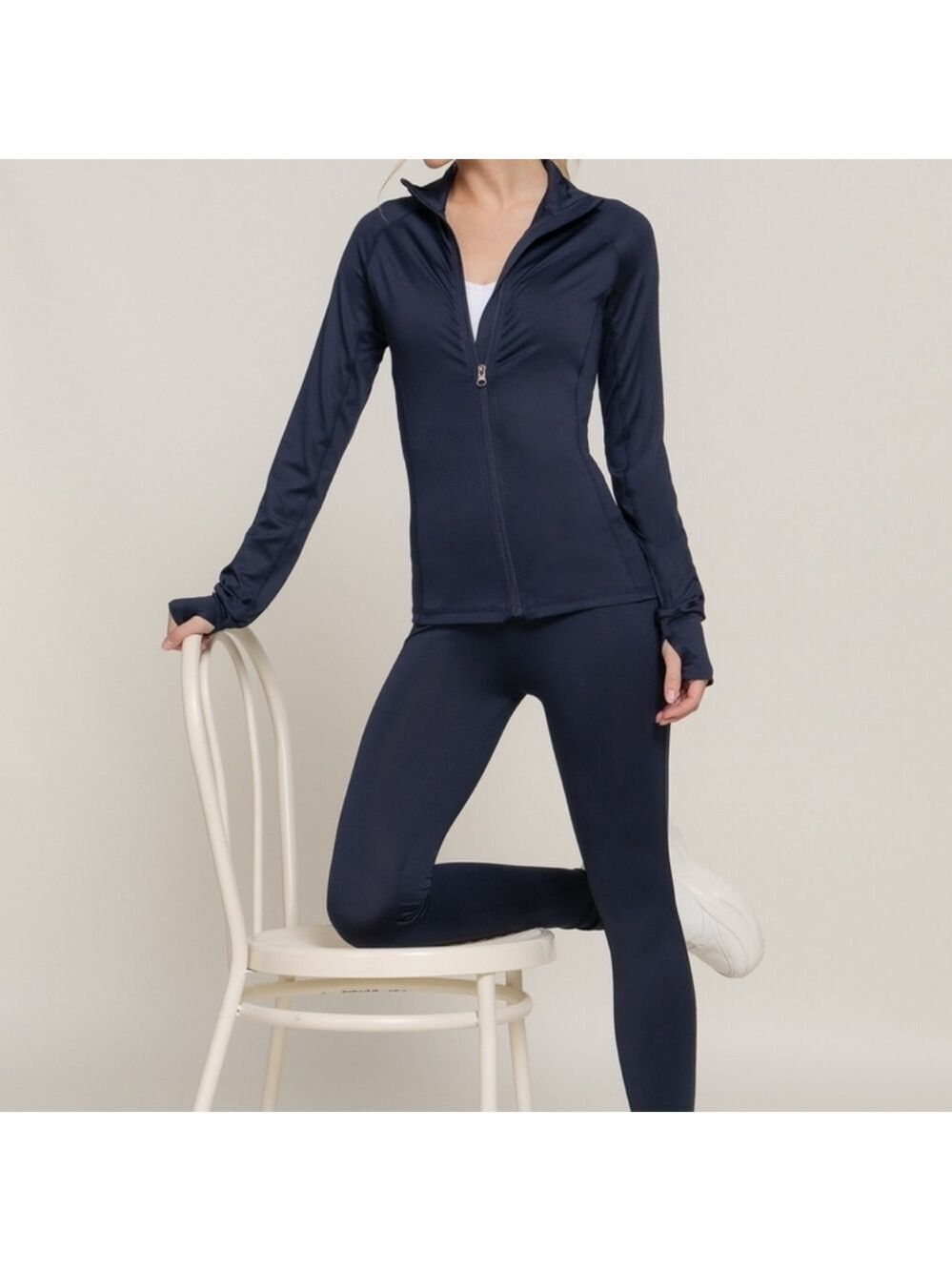Dark Navy High Waisted Leggings Women's Size S-L - Picture 3 of 5